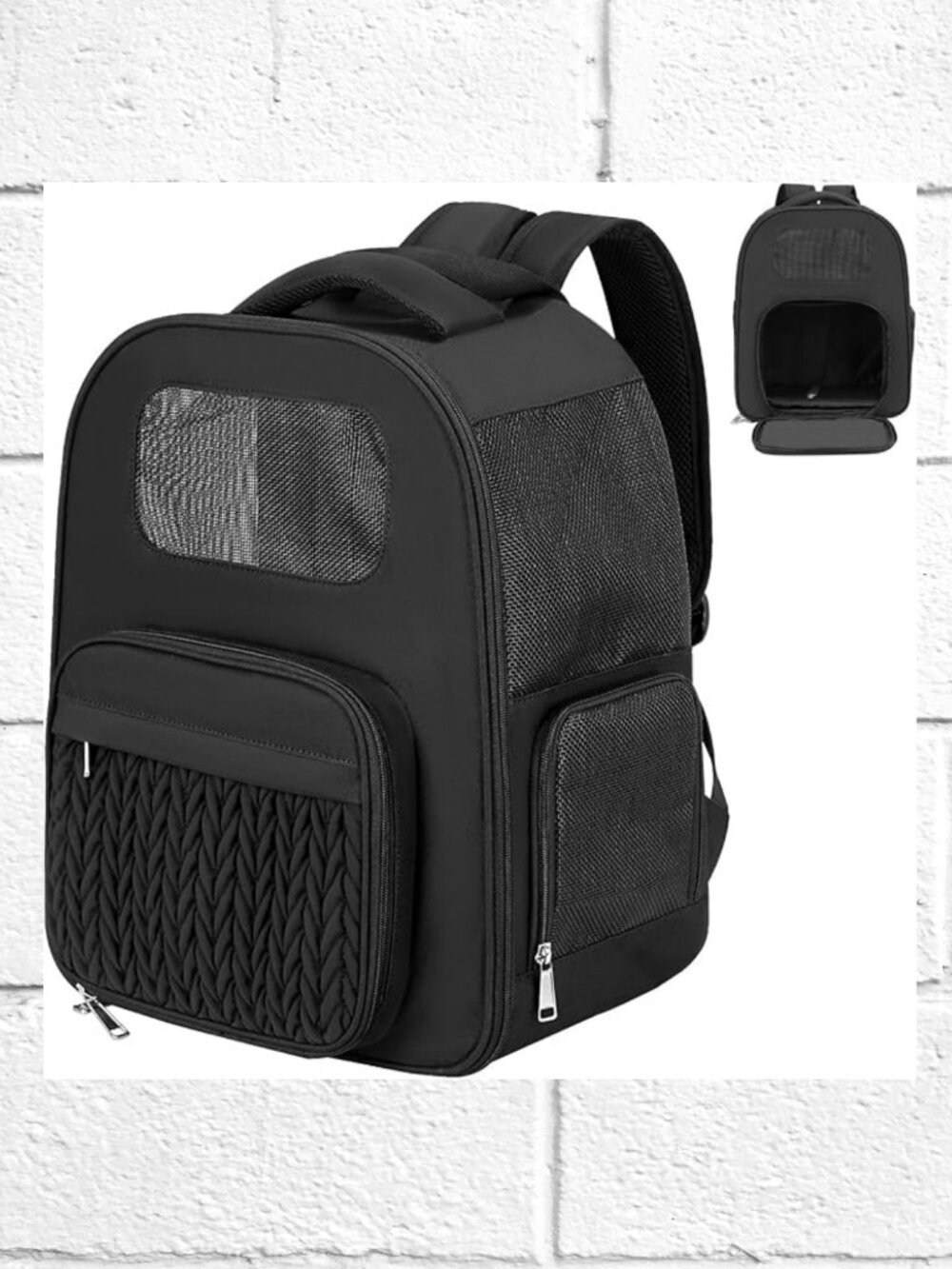 NWT! Pet Carrier Backpack with Mesh Panels, Bottom Support, Padded Back